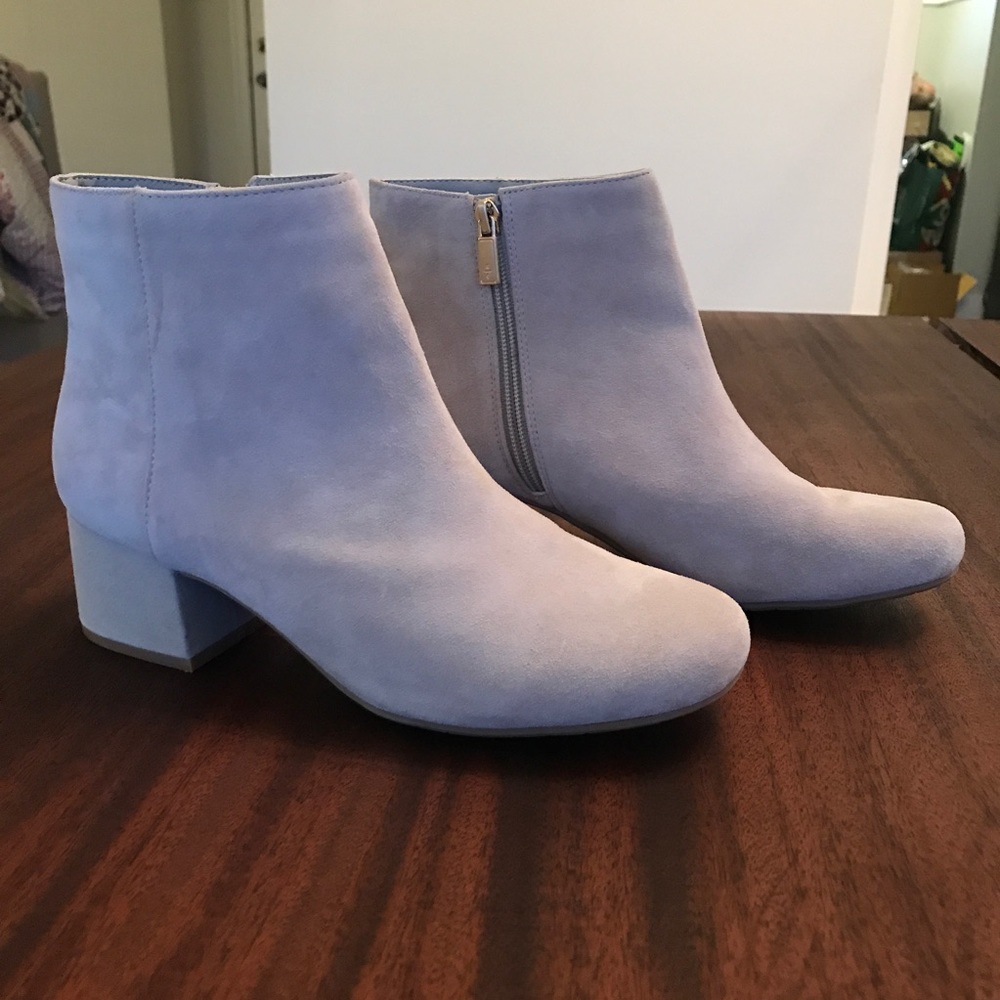Grey Suede Booties